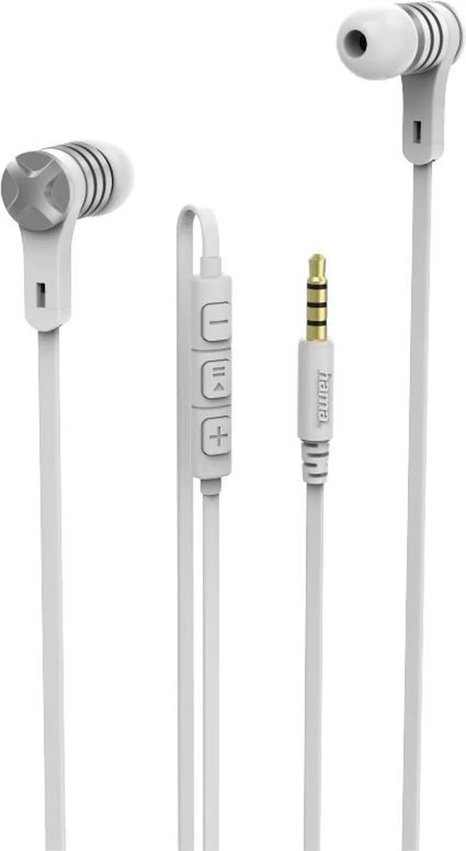 Hama Intense In-ear Headset 00184019 - Zilver/Wit - afbeelding 6 van 6