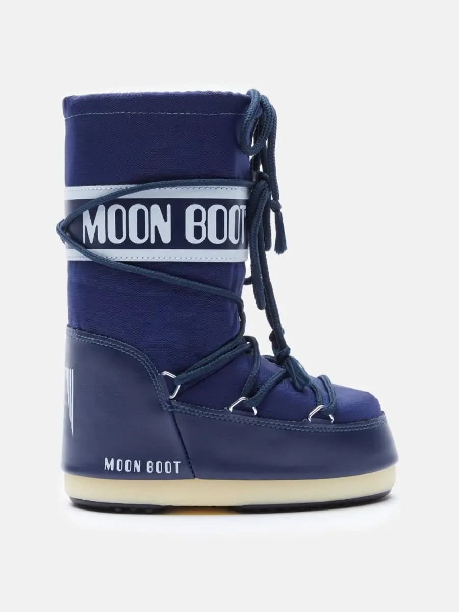 MOON BOOT ICON NYLON BLAUW Thermoboots / Snowboots / Sneeuwlaarzen Jongen