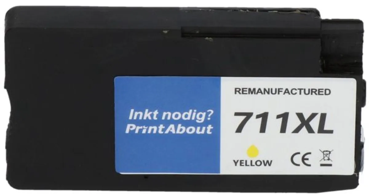 PrintAbout HP 711 CZ132A Inktcartridge Geel - 80ml