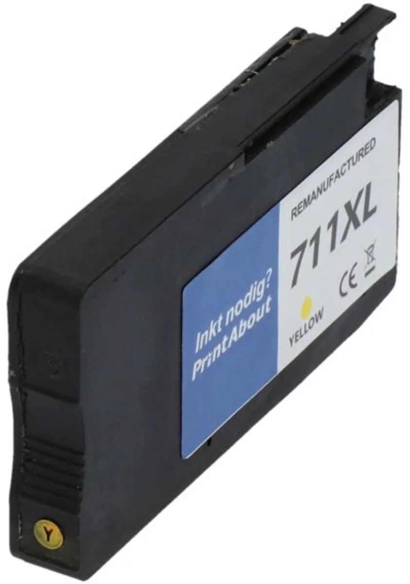 PrintAbout HP 711 CZ132A Inktcartridge Geel - 80ml