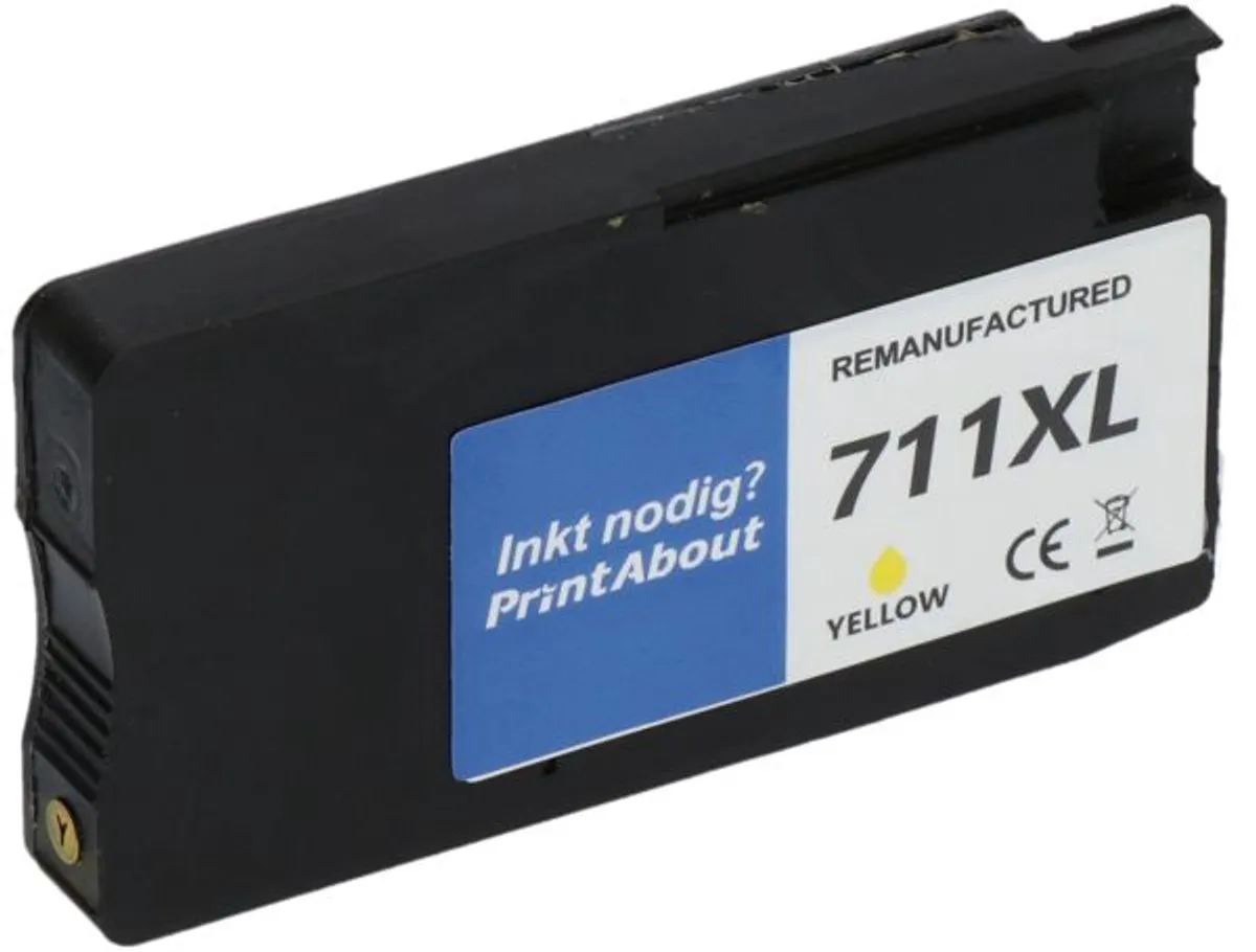 PrintAbout HP 711 CZ132A Inktcartridge Geel - 80ml