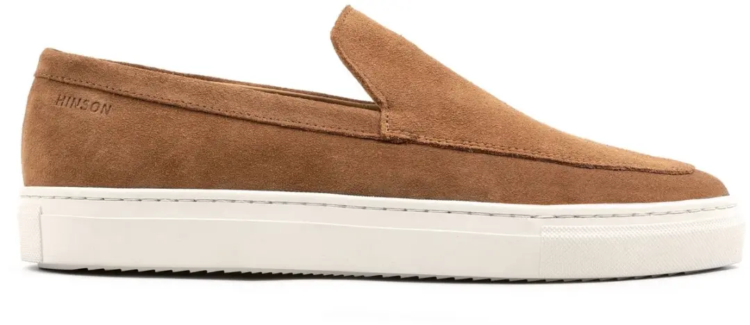 Hinson malton plain loafers heren tan suède