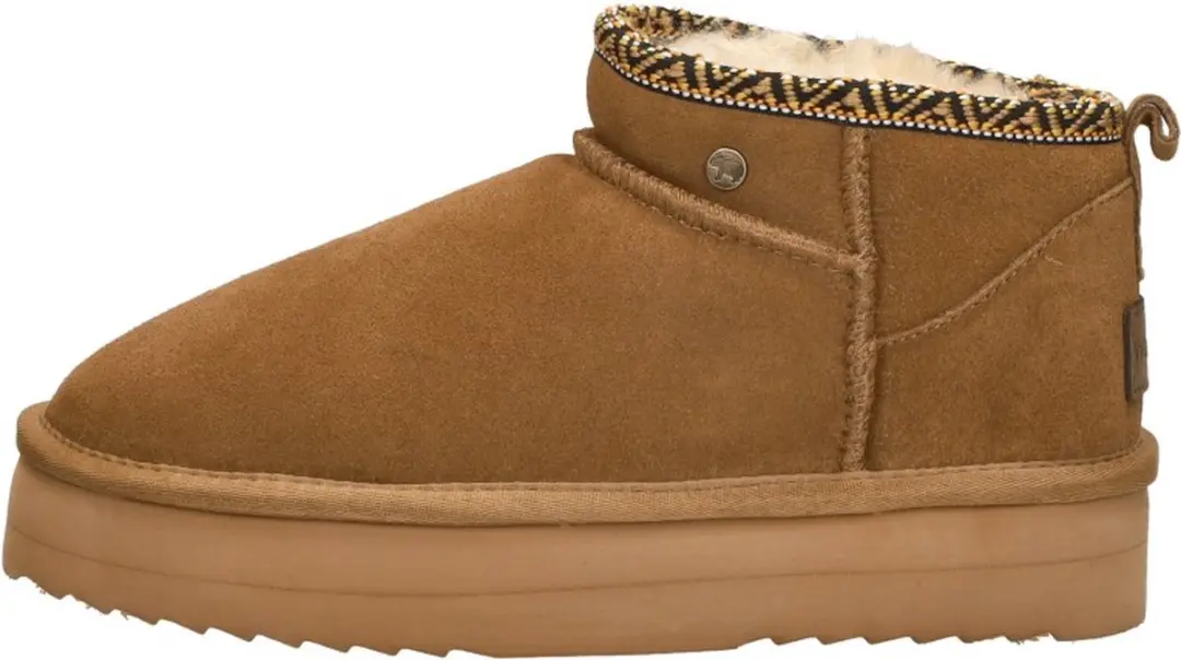 Warmbat Durack Plateau Tape Enkellaarsjes - Cognac - 44 - afbeelding 2 van 6