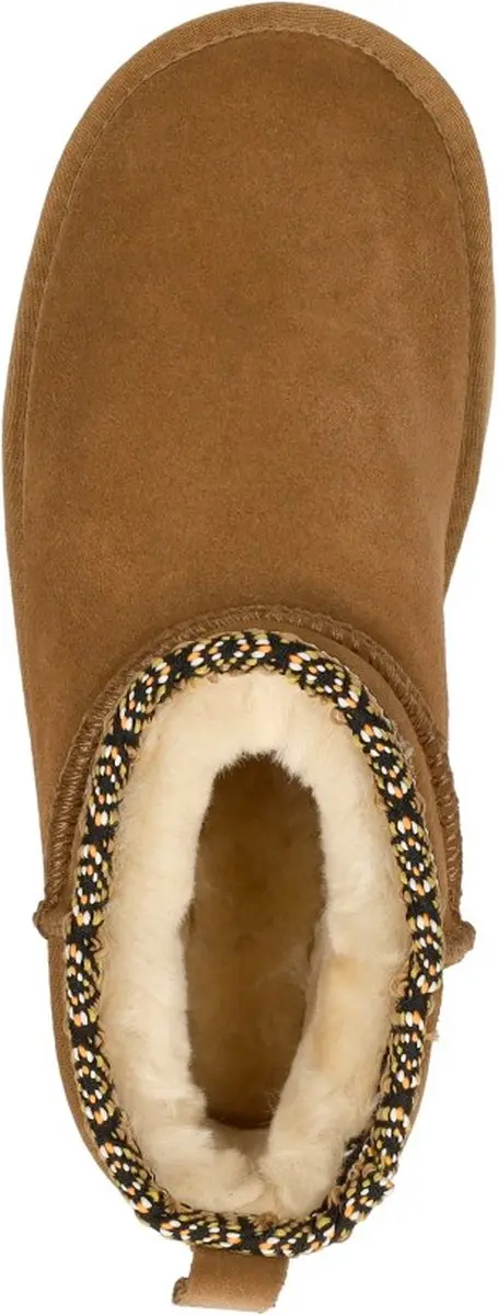 Warmbat Durack Plateau Tape Enkellaarsjes - Cognac - 44 - afbeelding 4 van 6