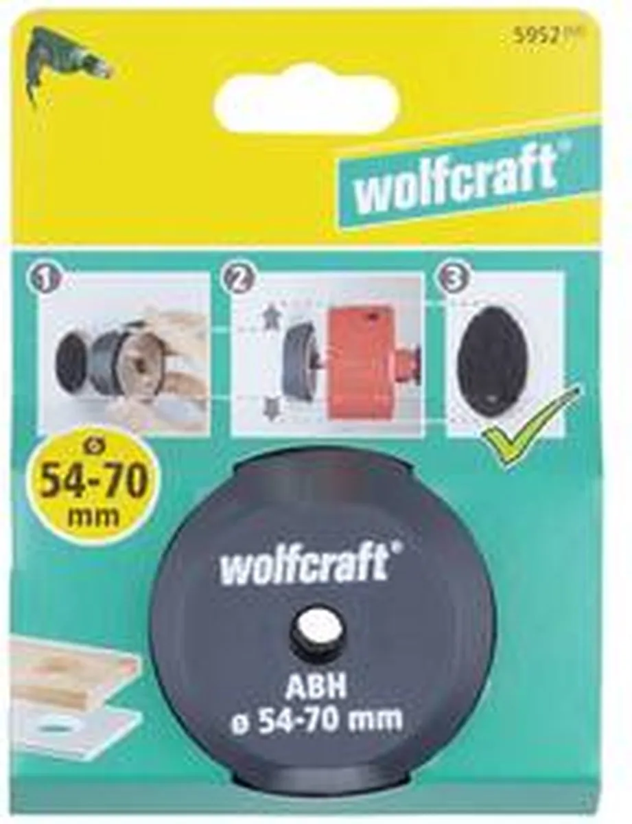 Wolfcraft Hulpstuk Gatenzaagvergroter 5952000 - Ø54-70mm