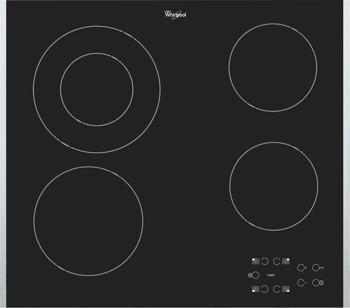 Whirlpool AKT 8130 BA Keramische Kookplaat - 4 Zones - Zwart