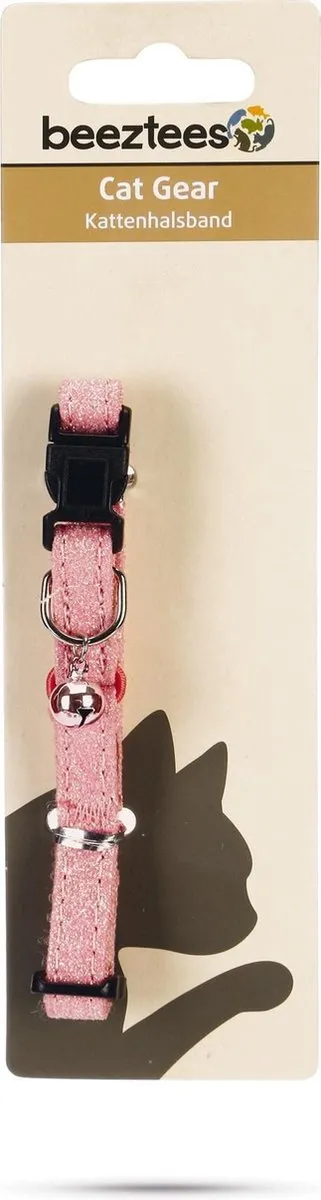 Beeztees Glitter Kattenhalsband Roze - afbeelding 6 van 6