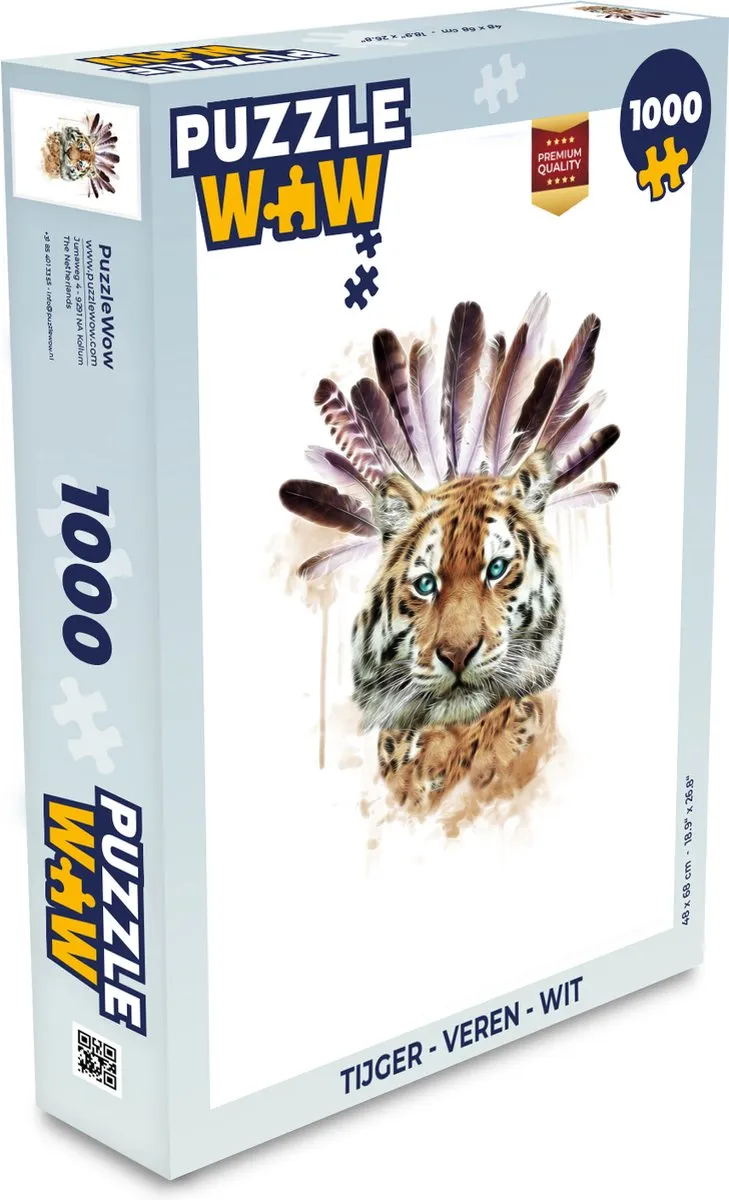 PuzzleWow Tijger Legpuzzel 1000 Stuks