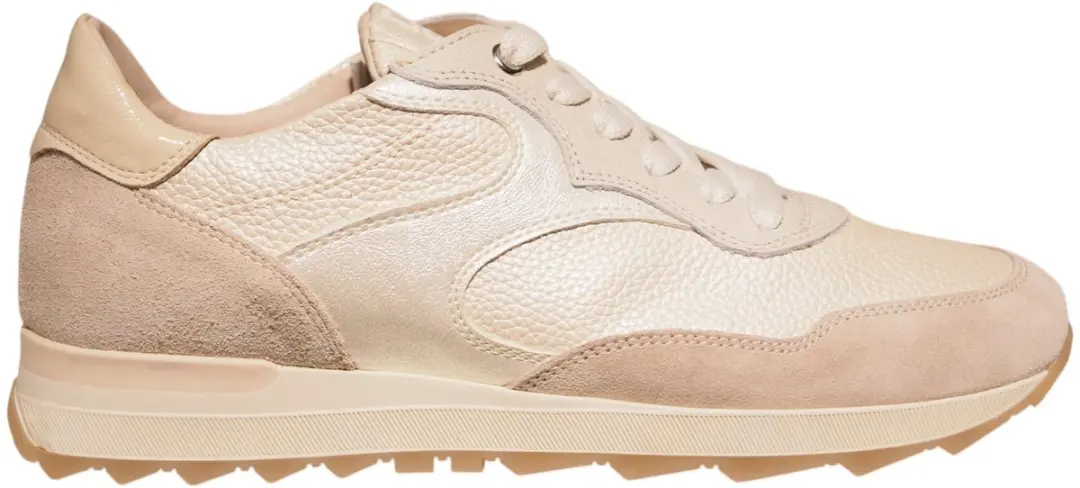 Dames ecru suède combi dames sneakers