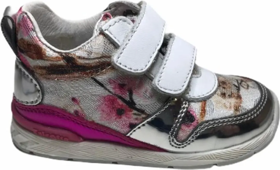 falcotto meisje velcro sneakers daisy fuxia wit mt 21