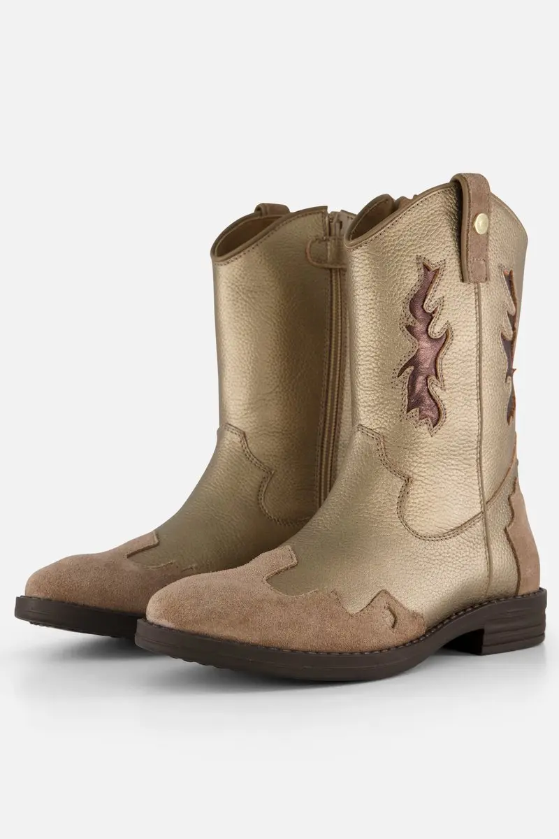 Develab Cowboylaarzen goud Leer
