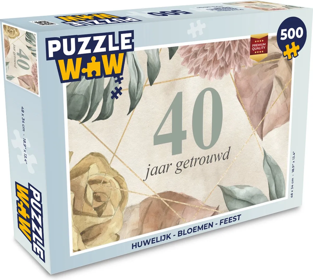 PuzzleWow Trouwdag Quotes Legpuzzel 500 Stuks