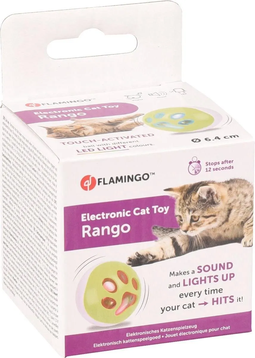 Flamingo Kattenspeelgoed Led Bal Rango - Groen