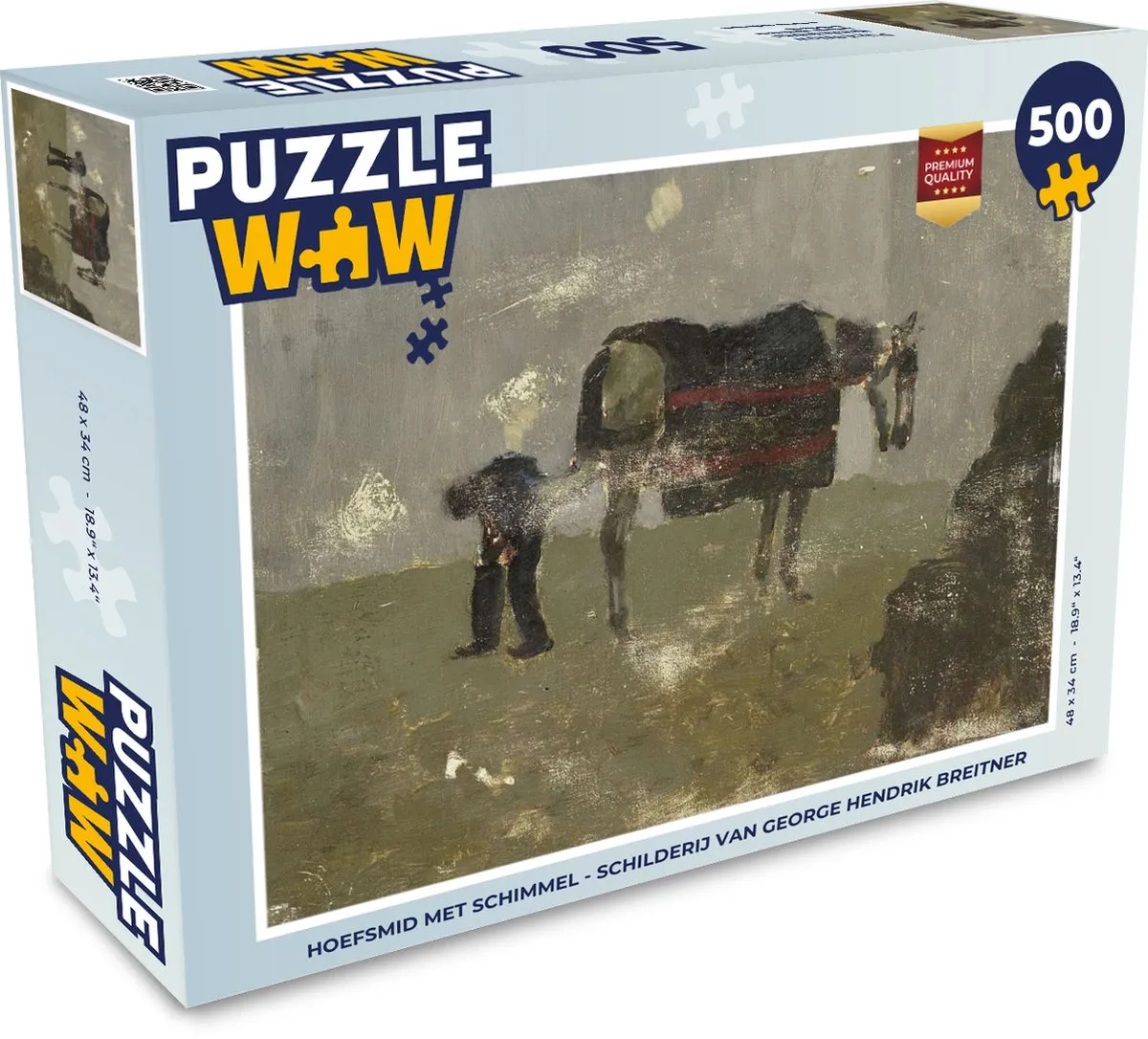 PuzzleWow Hoefsmid met schimmel Legpuzzel 500 Stuks - Multicolor