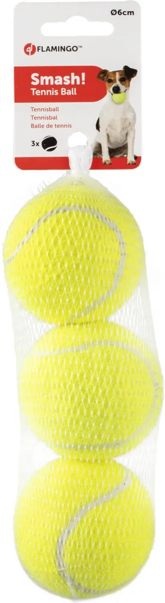 Flamingo Smash Tennisbal 6cm - 3 Stuks