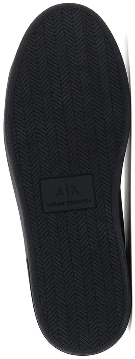 Giorgio Armani Leather Slip-On Sneakers XM000141 AF11912 - Zwart - afbeelding 3 van 6
