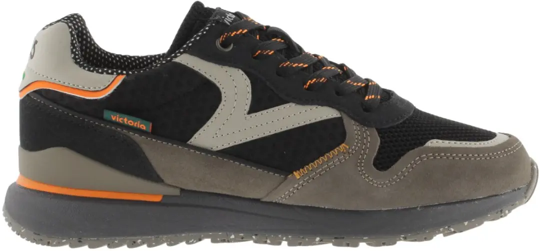Leren en suede effect sneakers voor dames Victoria Seul
