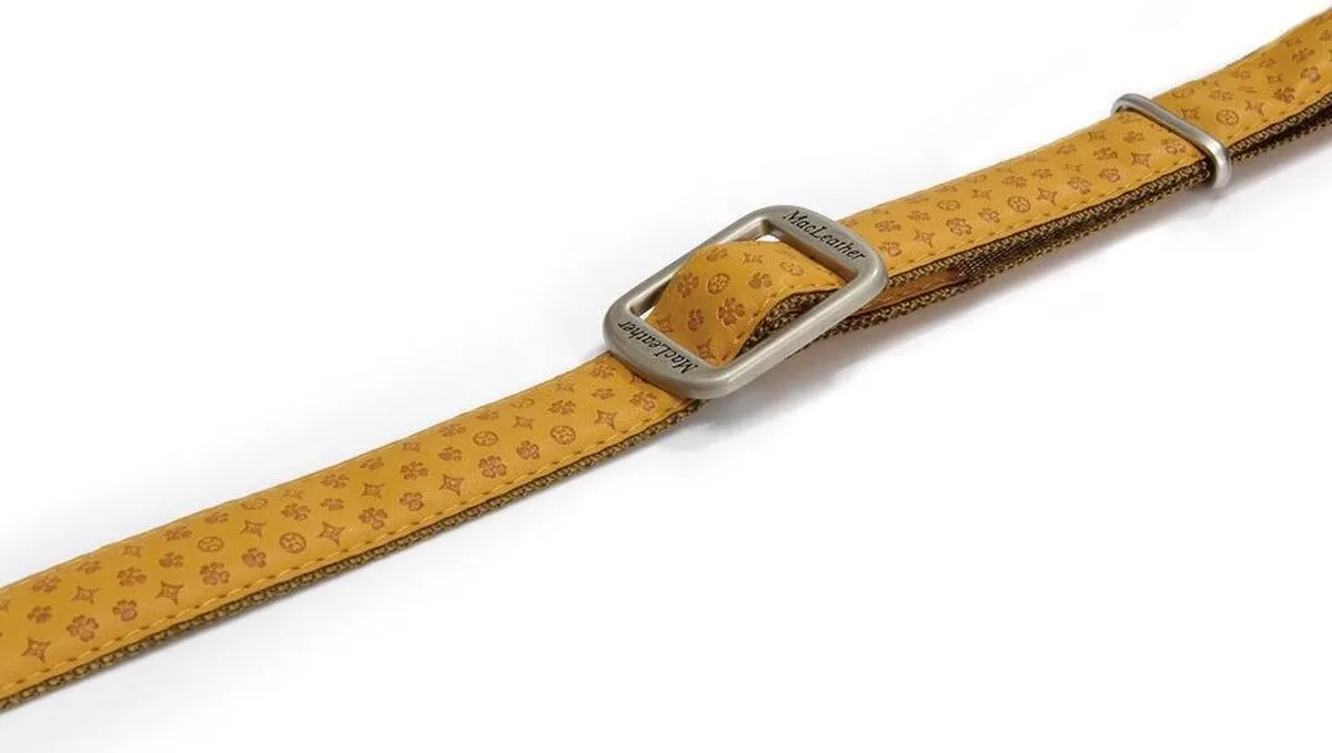 Beeztees Mac Leather Halsband Hond - Bruin - 45-70 cm
