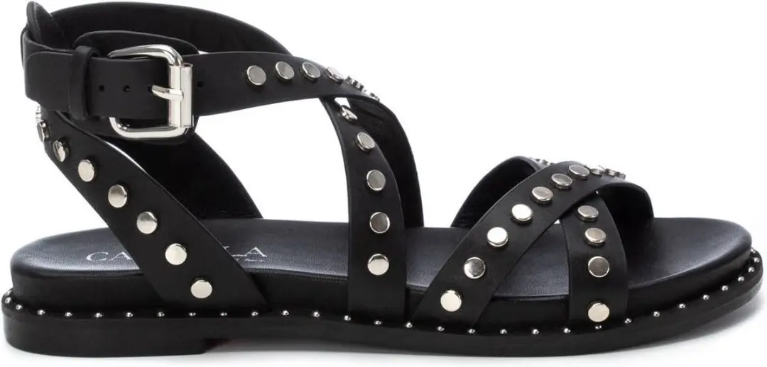 Carmela 16239301 Leather Sandalen Zwart EU 37 Vrouw