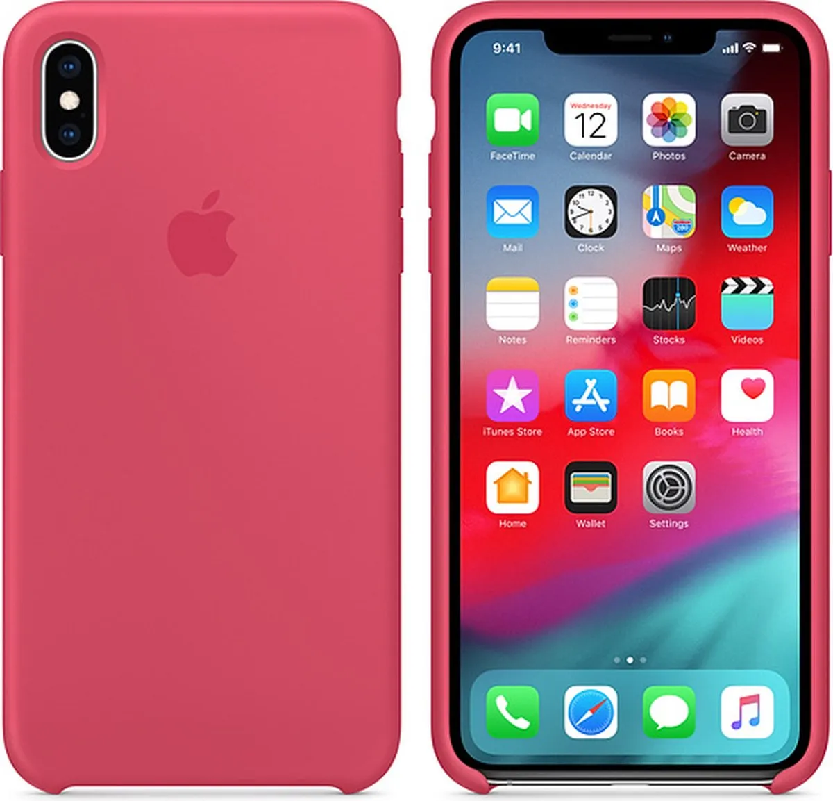 Apple iPhone Xs Max Silicone Backcover - Rood MUJP2ZM/A