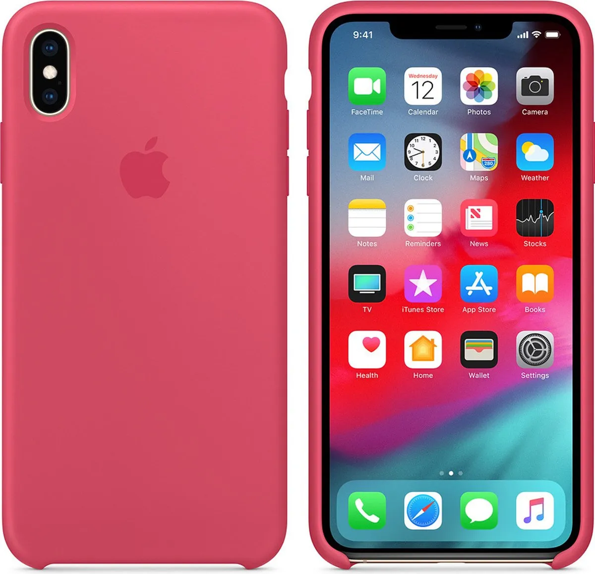 Apple iPhone Xs Max Silicone Backcover - Rood MUJP2ZM/A