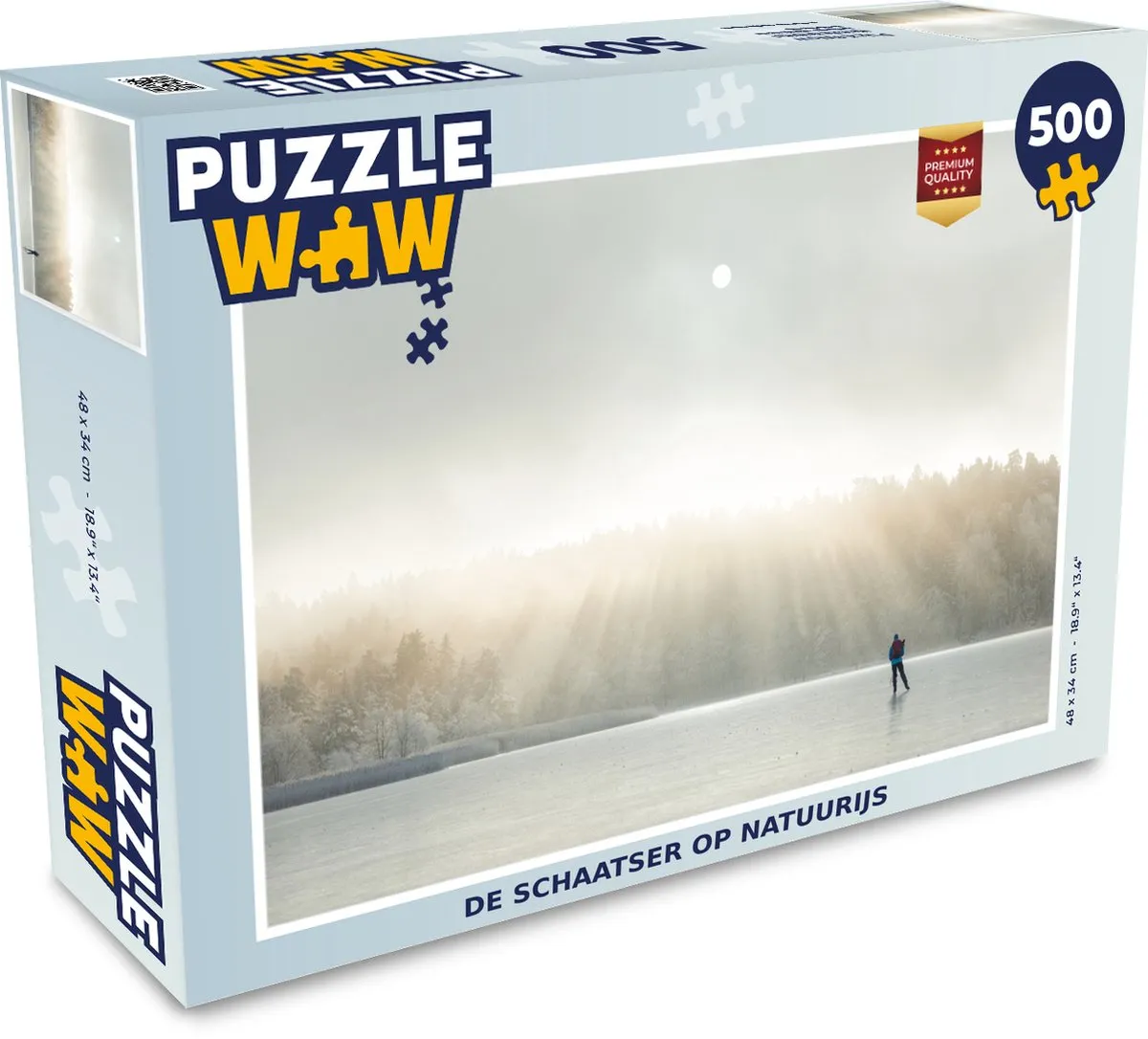 PuzzleWow De Schaatser op Natuurijs Legpuzzel 500 Stuks
