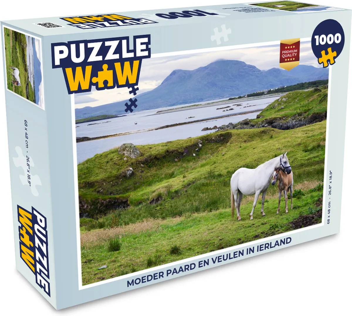 PuzzleWow Moeder paard en veulen Ierland Legpuzzel 1000 Stuks
