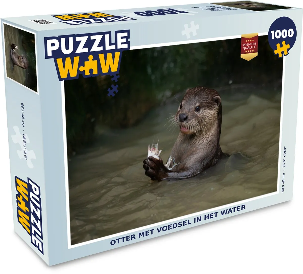 PuzzleWow Legpuzzel Otter met voedsel