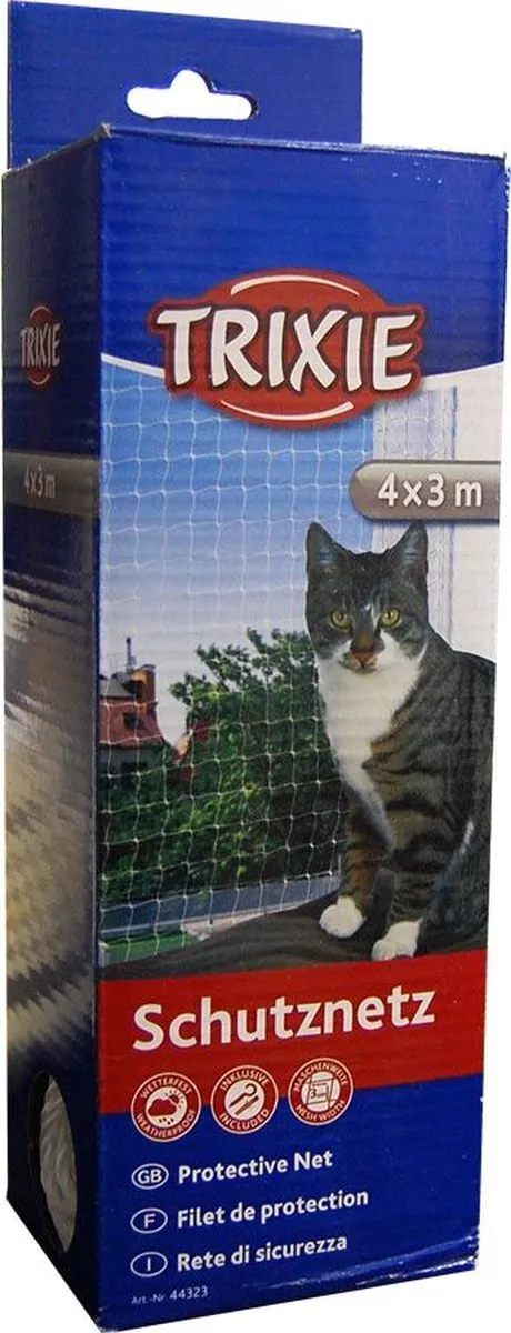 Trixie Kattenbeschermnet Zwart 4x3m