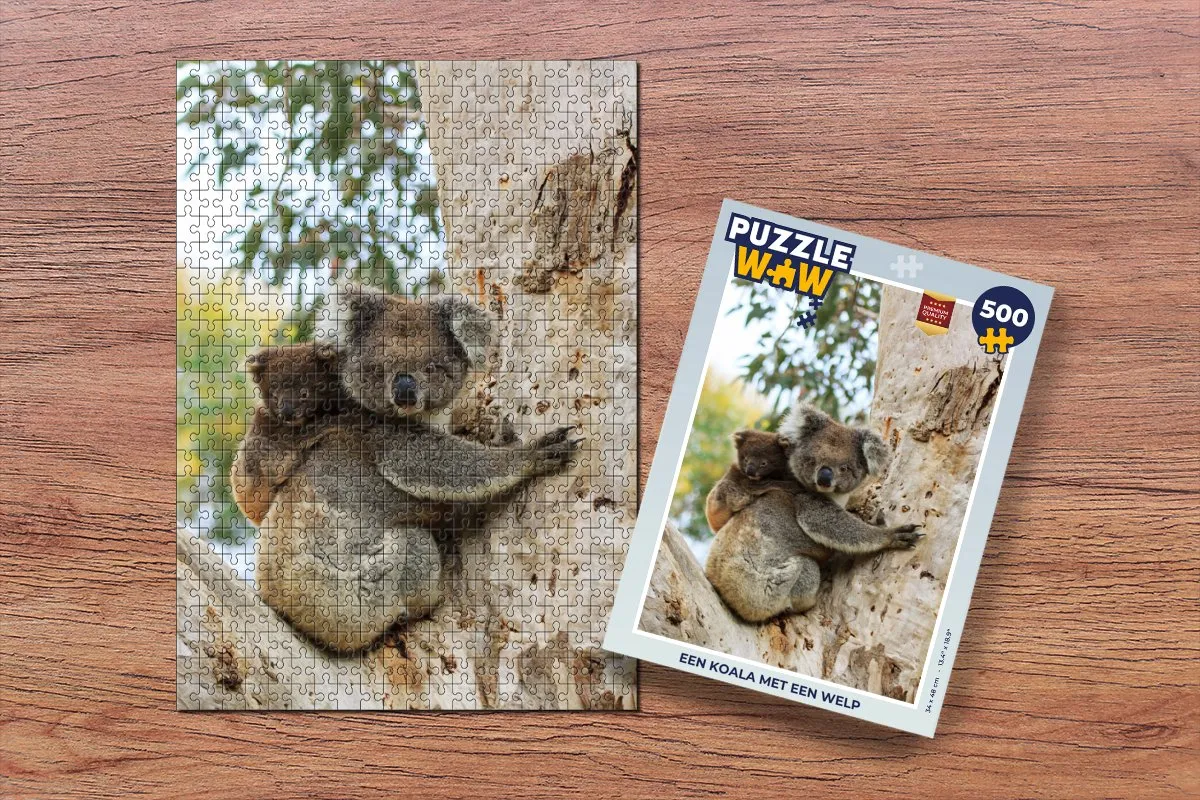 PuzzleWow Koala's Boom Legpuzzel 500 Stuks - Multicolor