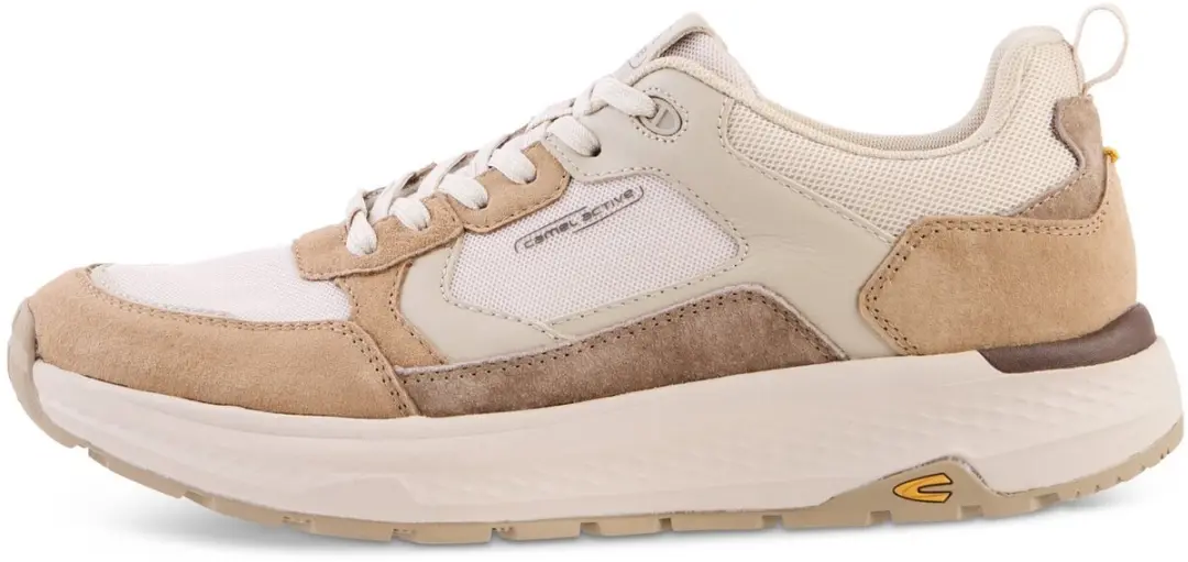 camel active Casual sneaker van leer en textielmix