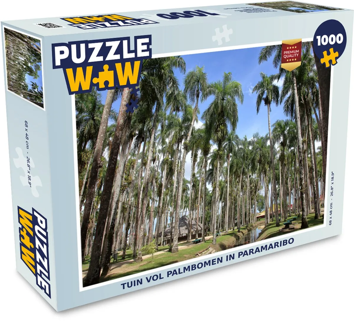 PuzzleWow Legpuzzel Tuin vol palmbomen Paramaribo 1000 Stuks