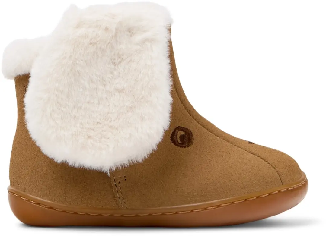 Camper Bruin leren enkellaarsjes