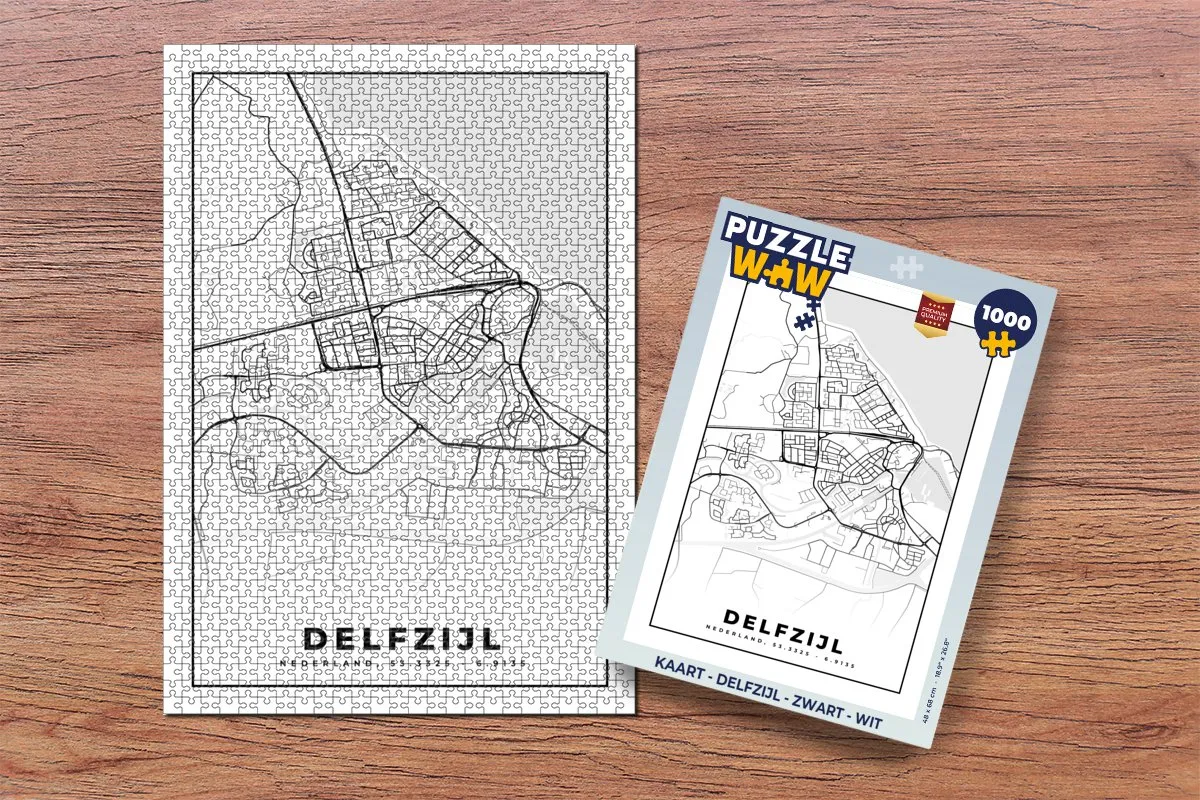 PuzzleWow Legpuzzel Delfzijl 1000 Stuks - Multicolor