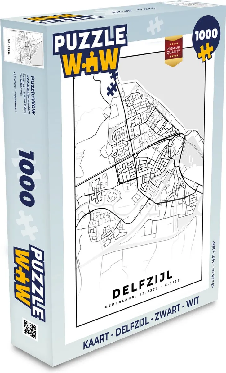 PuzzleWow Legpuzzel Delfzijl 1000 Stuks