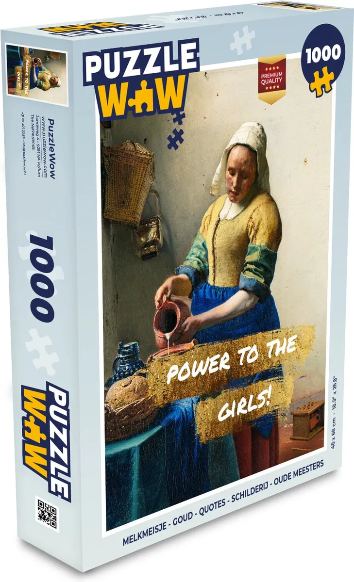 PuzzleWow Melkmeisje Legpuzzel 1000 Stuks