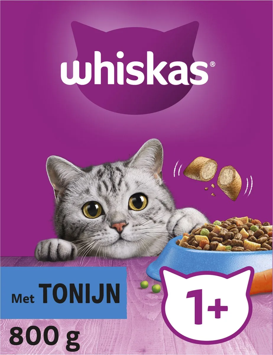 Whiskas Adult Tonijn Kattenbrokken 4kg (5x800g)