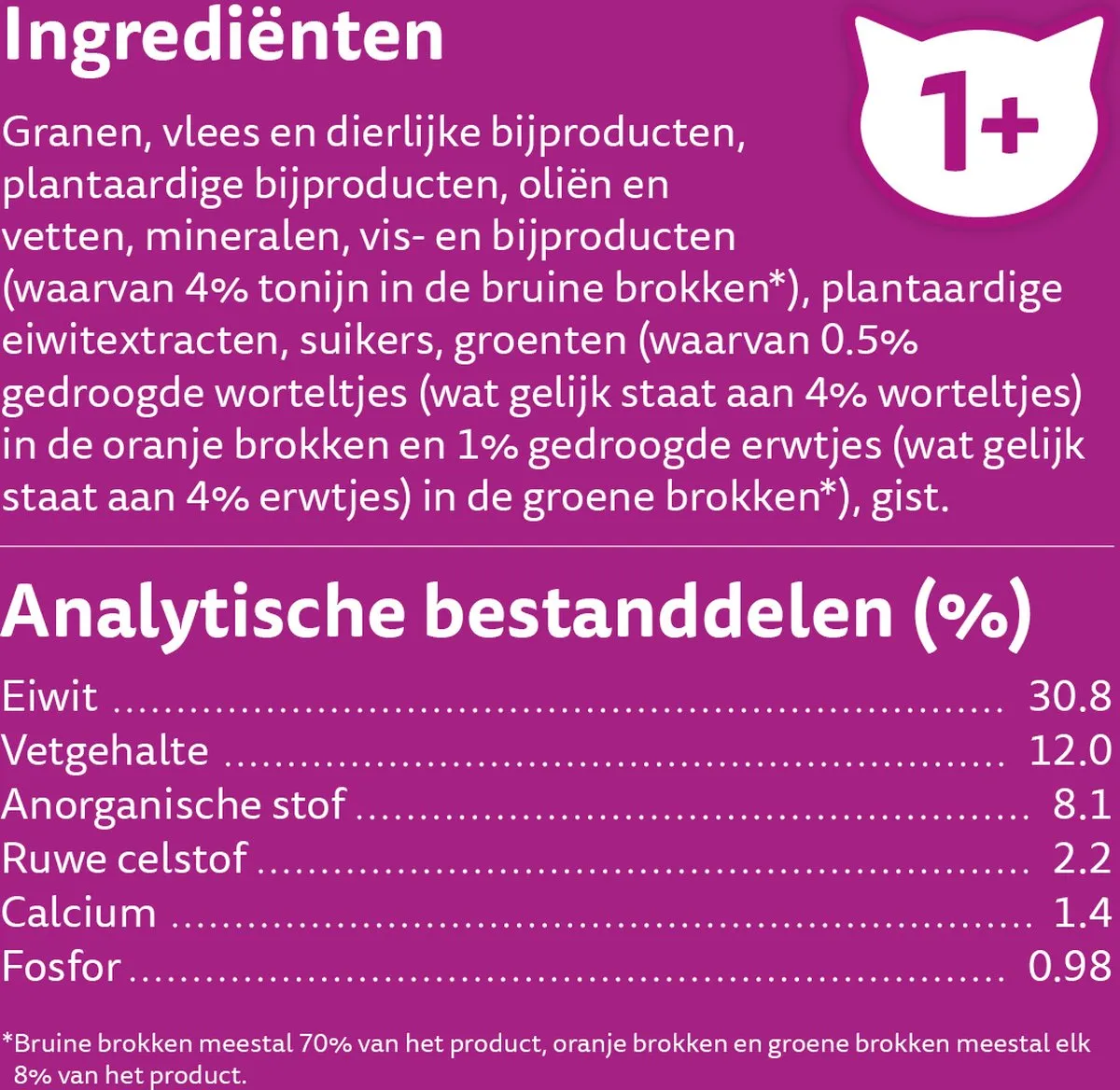 Whiskas Adult Tonijn Kattenbrokken 4kg (5x800g) - afbeelding 6 van 6