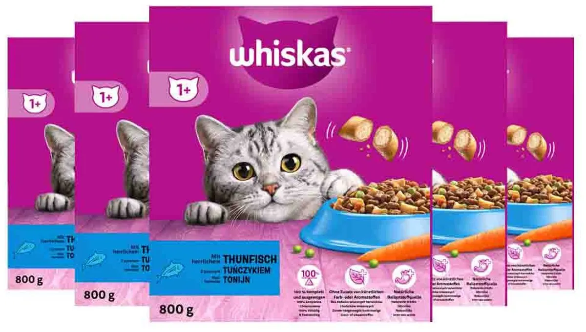 Whiskas Adult Tonijn Kattenbrokken 4kg (5x800g)