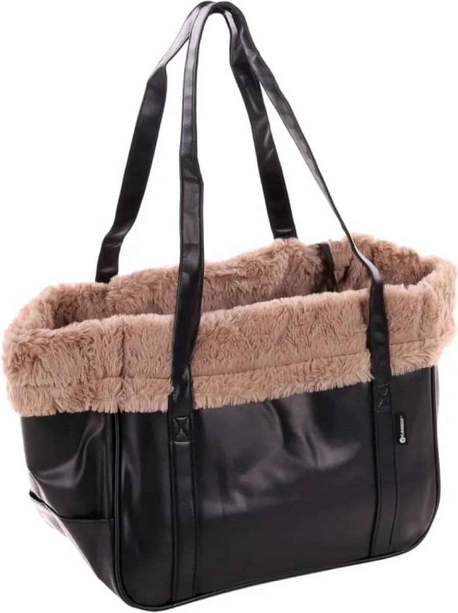 Flamingo Armando Honden Draagtas 36x22x29cm - Zwart