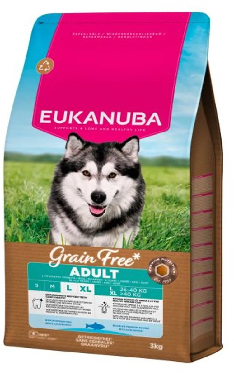 Eukanuba Adult Large Grain Free Zeevis Hondenvoer 12kg