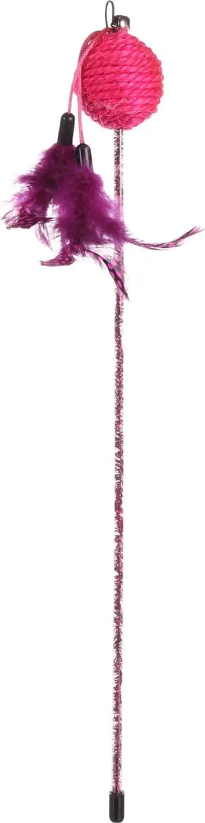 Flamingo Glitty Speelgoed Katten Hengel - Ps Hengel Glitty+bal Multi 42cm - afbeelding 3 van 5