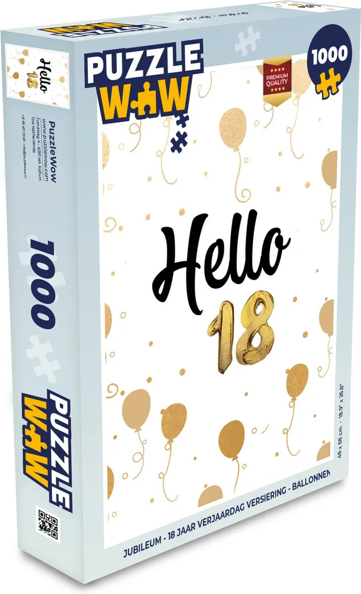 PuzzleWow Jubileum Puzzel 1000 Stuks
