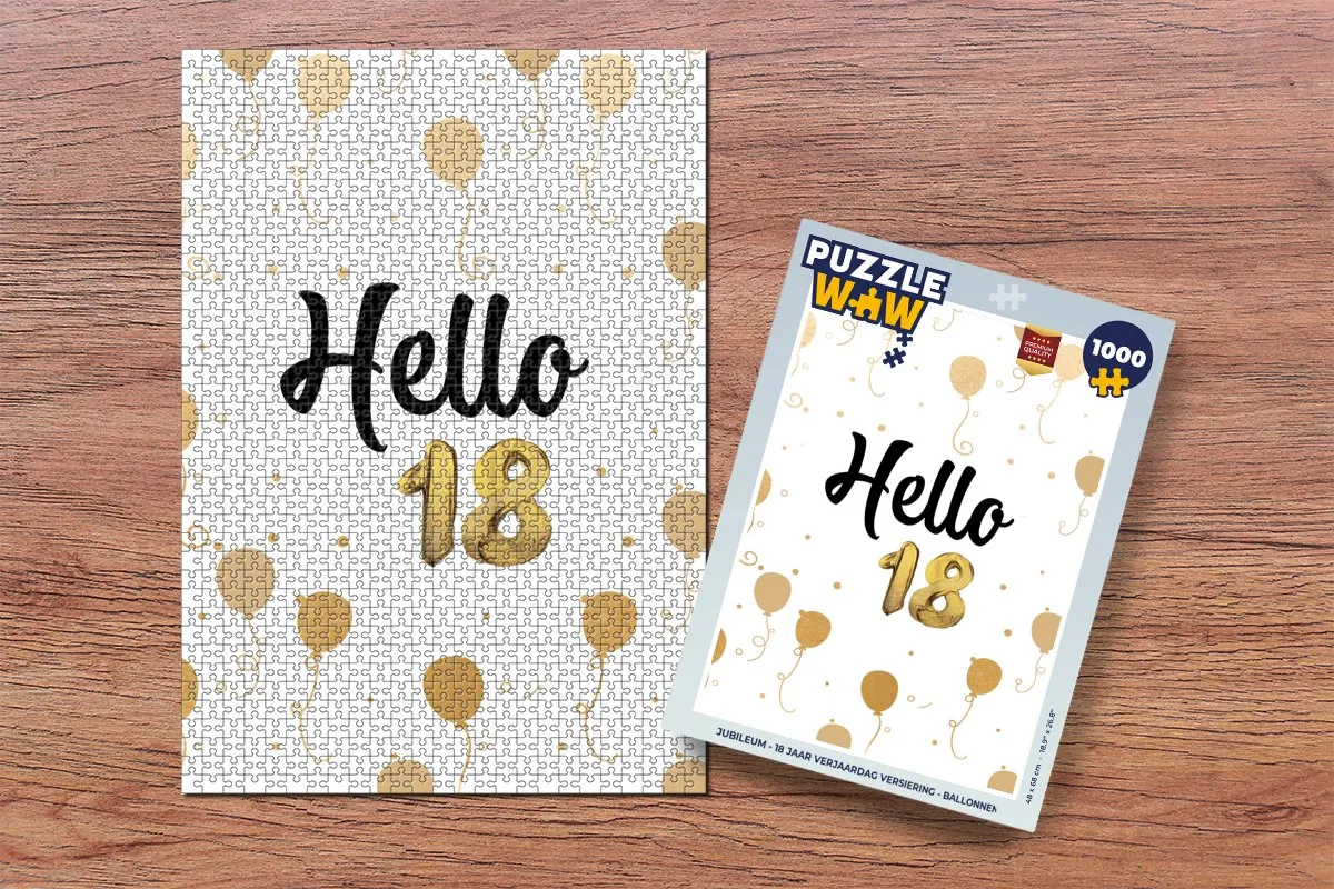 PuzzleWow Jubileum Puzzel 1000 Stuks - Multicolor
