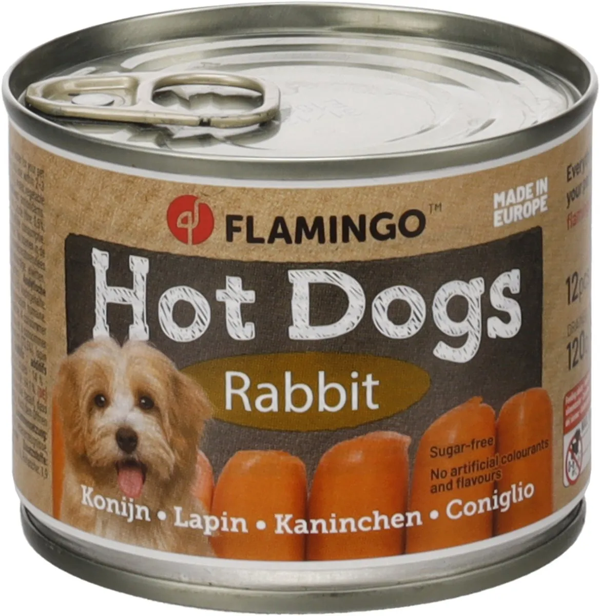 Flamingo Hotdogs Hond - 4x120g - Kip/Paard/Rund/Konijn - afbeelding 2 van 5
