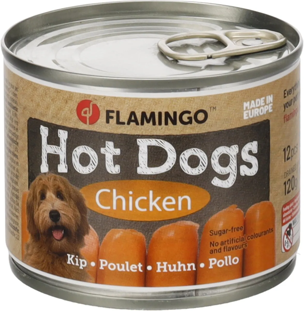 Flamingo Hotdogs Hond - 4x120g - Kip/Paard/Rund/Konijn - afbeelding 3 van 5