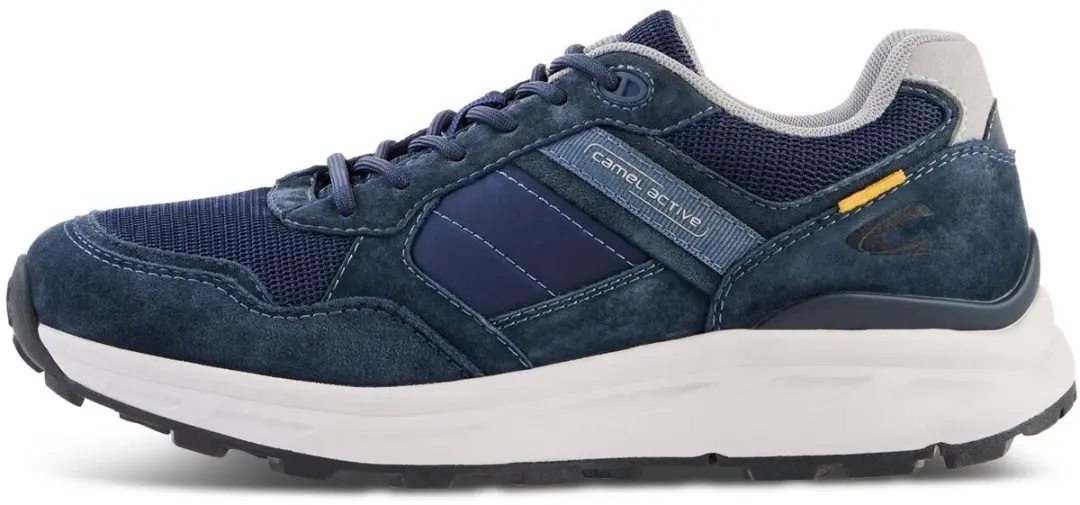 camel active Sneaker van nubuck en textielmix met comfortabele zool