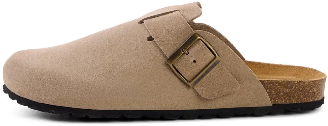 camel active Leren muiltjes met kurkvoetbed