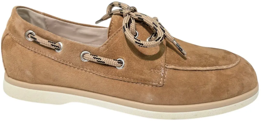 Gianluca Pisati Sidney Camoscio Cuoio Veterschoenen Bruin Suede Dames