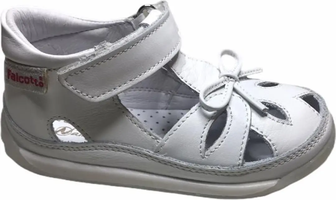 Falcotto velcro strikje gesloten sandalen 1353 wit mt 24